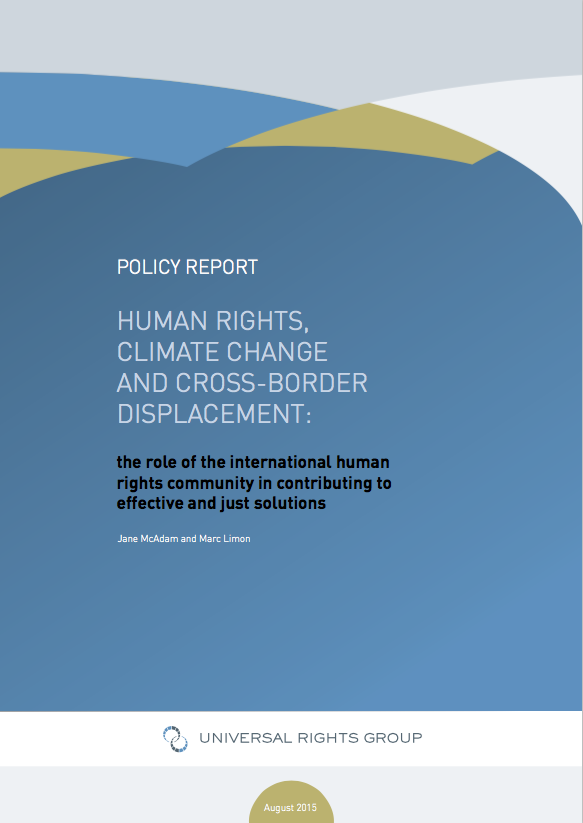 Human rights, climate change and cross-border displacement