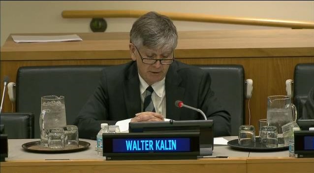 Global Compact on Migration and Disaster Displacement: Prof. Walter Kaelin, addresses Member States