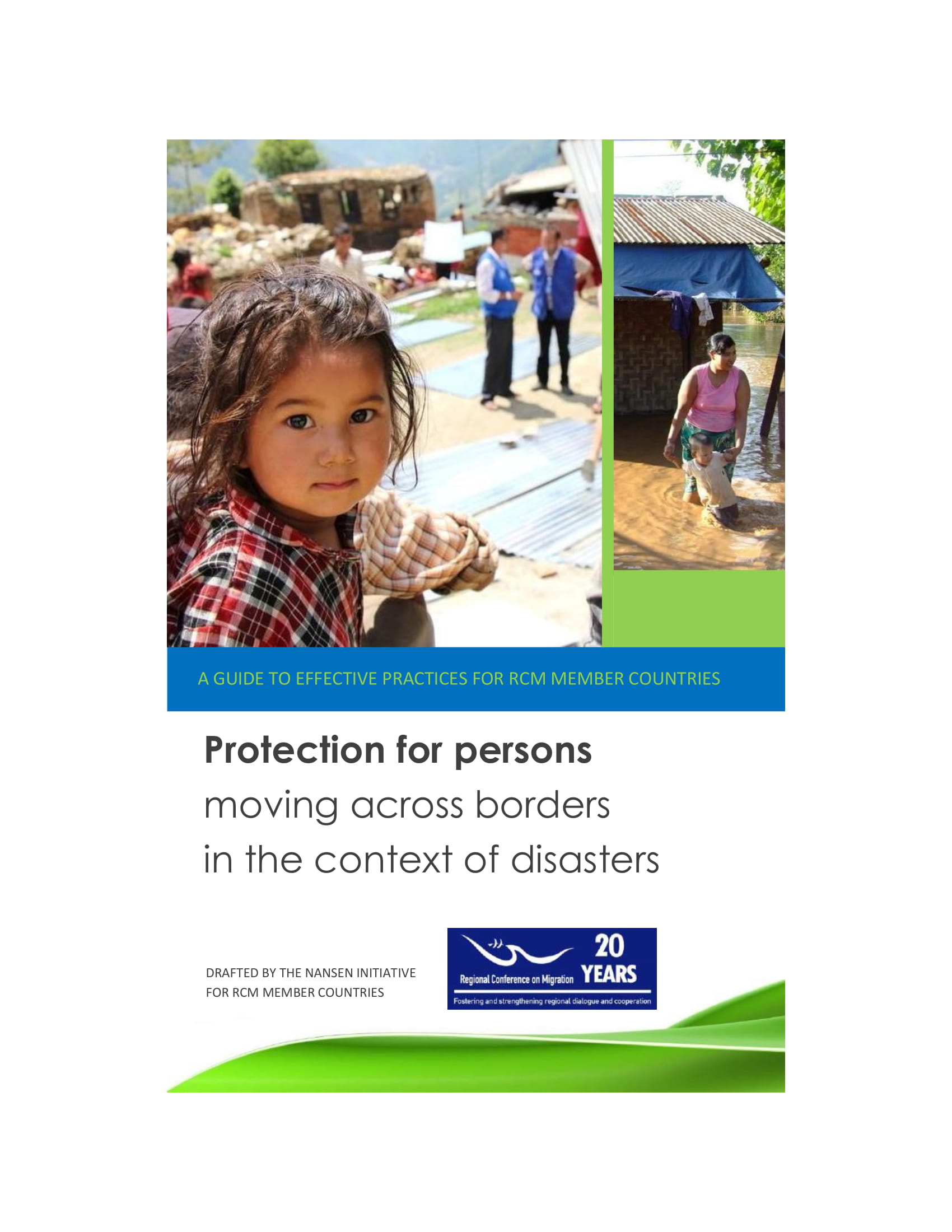 Protection for persons  moving across borders  in the context of disasters