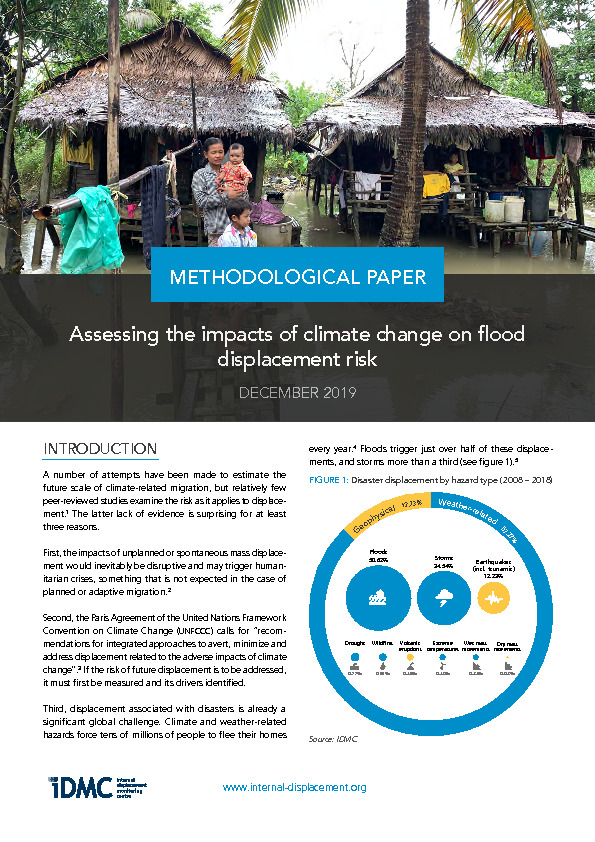 Assessing the impacts of climate change on flood displacement risk