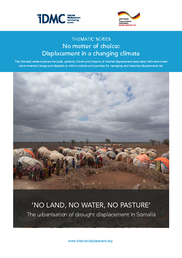 ‘No land, No water, No pasture’: The urbanisation of drought displacement in Somalia