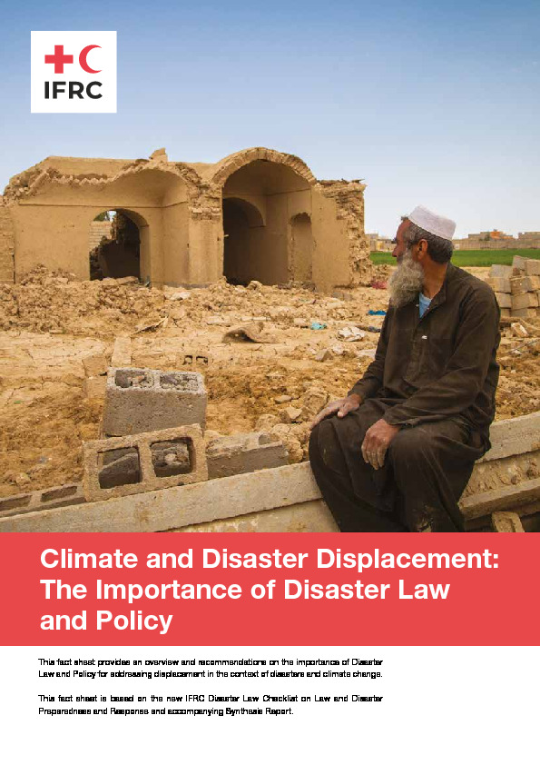 Climate and disaster displacement: The Importance of Disaster Law and Policy – Factsheet