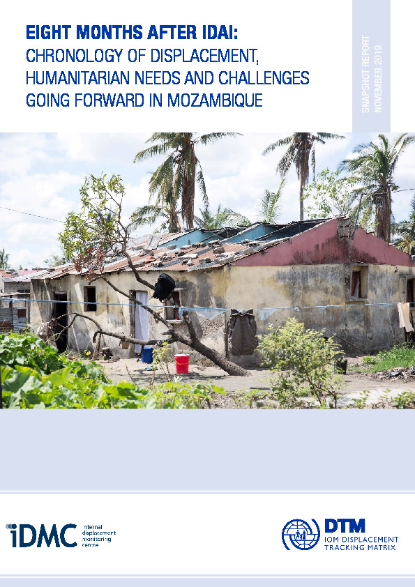 Eight months after Idai: Chronology of displacement, humanitarian needs and challenges going forward in Mozambique