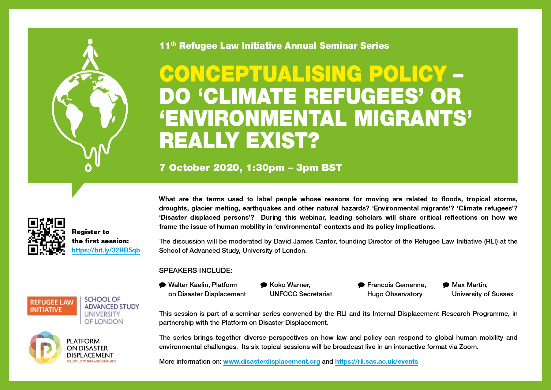 Webinar | Conceptualizing Policy – Do ‘Climate Refugees’ or ‘Environmental Migrants’ Really Exist?