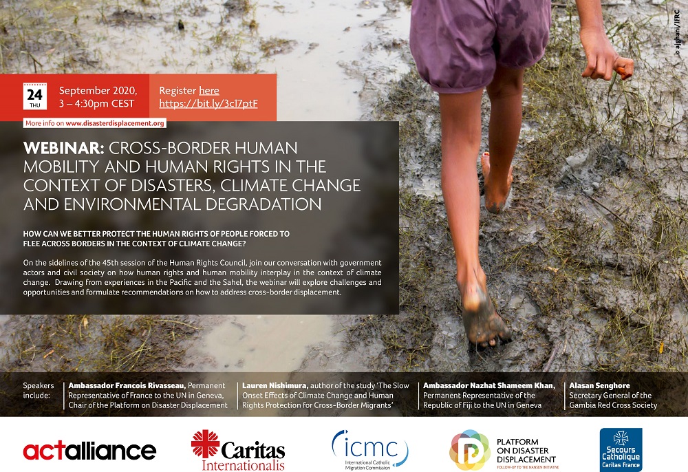 Webinar | Cross-border Human Mobility and Human Rights in the Context of Disasters, Climate Change and Environmental Degradation