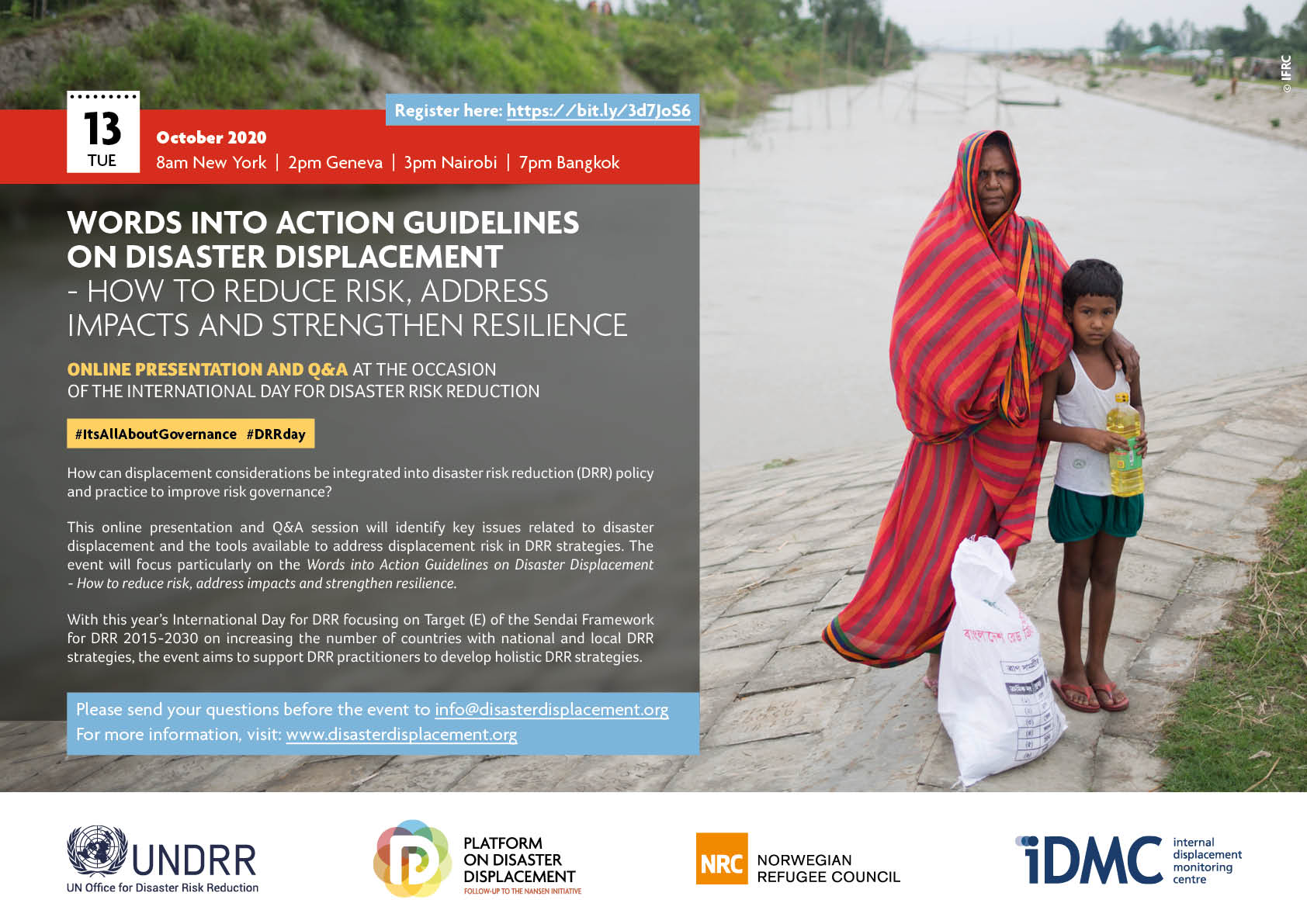 Online presentation and Q&A | The Words into Action Guidelines on Disaster Displacement – How to reduce risk, address impacts and strengthen resilience