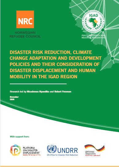 Disaster Risk Reduction, Climate Change Adaptation and Development Policies, and their Consideration of Disaster Displacement and Human Mobility in the IGAD Region