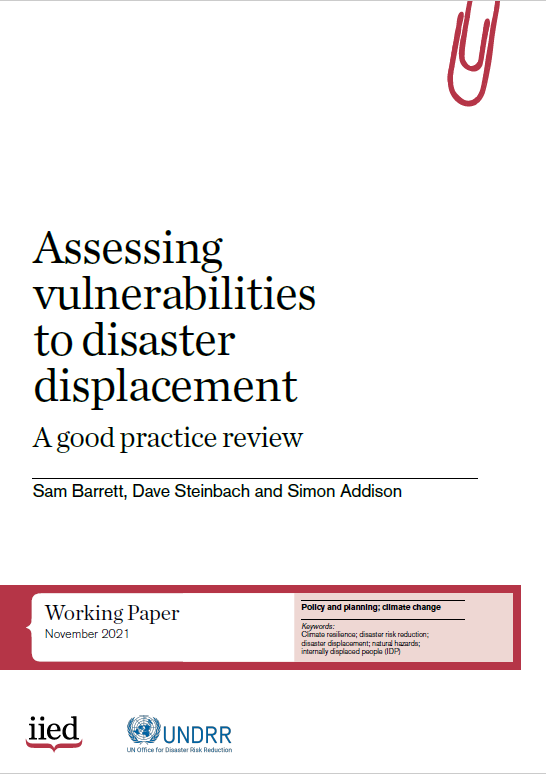 Assessing vulnerabilities to disaster displacement: a good practice review